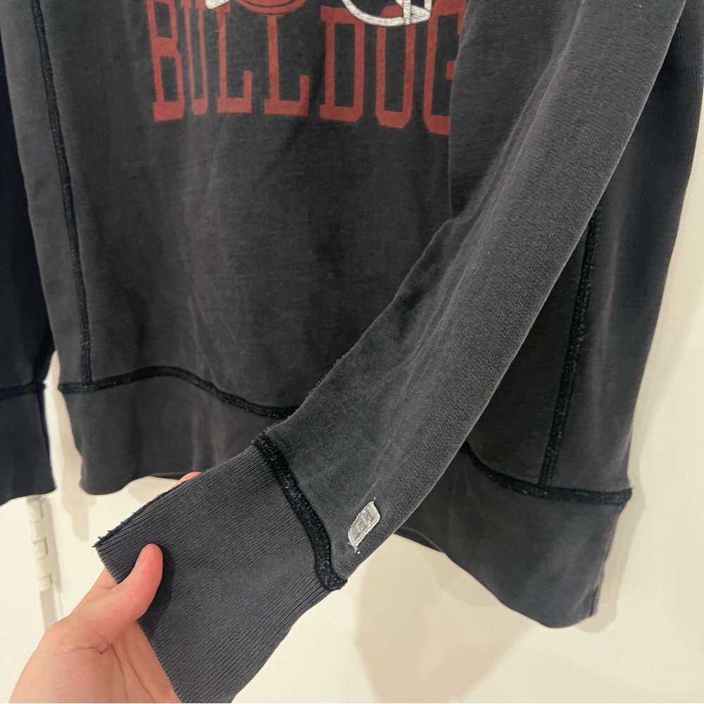 Distressed Oversized UGA Georgia Football Sweatshirt - Picture 3 of 6
